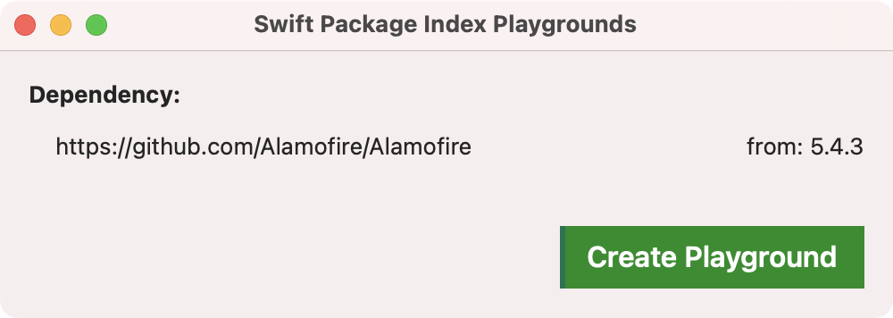 The Swift Package Index Playgrounds app running on macOS